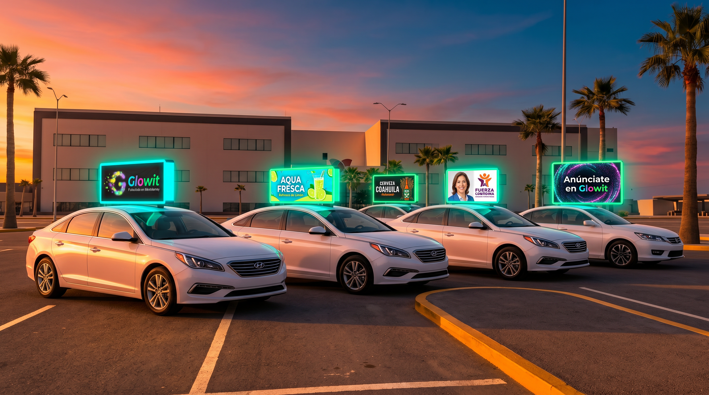 Flota Glowit en Torreón con pantallas LED